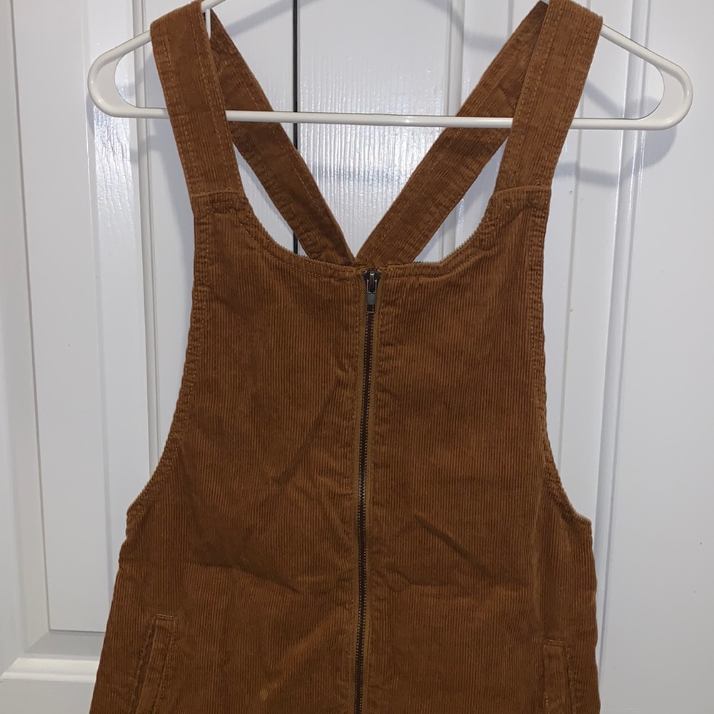 *NWT* Forever 21 corduroy zip up overall dress